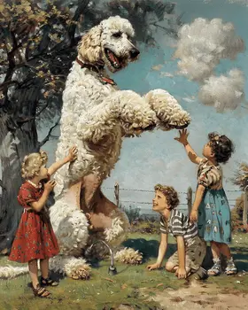 Poodle-Zilla 8”x10” Art Print