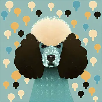 Pop Art Poodle 8”x8” Art Print