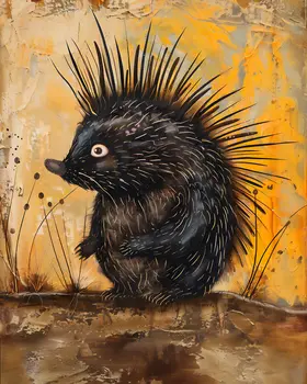 Porcupine - Mowbi's Wildlife 8"x10" Art Print Collection