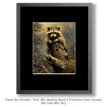 Raccoon Kit - Mowbi's Wildlife  8"x10" Art Print Collection