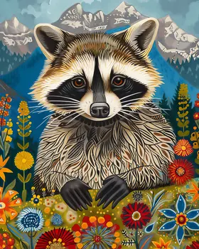 Raccoons - Mowbi's Wildlife  8"x10" Art Print Collection