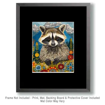 Raccoons - Mowbi's Wildlife  8"x10" Art Print Collection