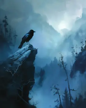 Raven - Mowbi's Wildlife 8"x10" Art Print Collection