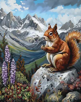 Red Squirrel - Mowbi's Wildlife  8"x10" Art Print Collection