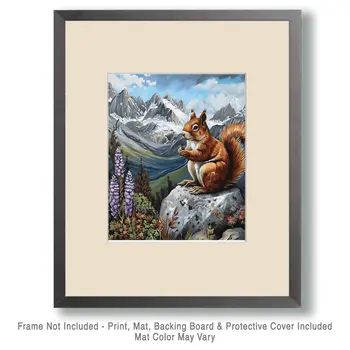 Red Squirrel - Mowbi's Wildlife  8"x10" Art Print Collection