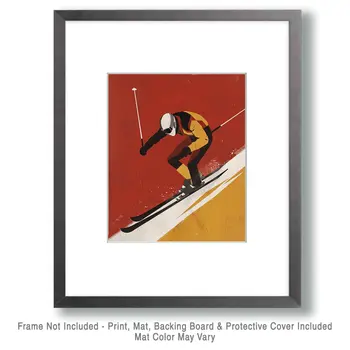 Pop Art Skier - 8"x10" Wall Art Print - Mowbi's Ski & Snowboard Collection