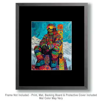 The Bohemian Skier - 8"x10" Wall Art Print - Mowbi's Ski & Snowboard Collection