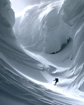 Extreme Backcountry Snowboarder – 8″x10″ Wall Art Print – Mowbi’s Ski & Snowboard Collection