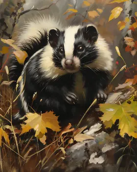 Spotted Skunk - Mowbi's Wildlife 8"x10" Art Print Collection