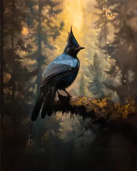 Stellar Jay - Mowbi's Wildlife 8"x10" Art Print Collection