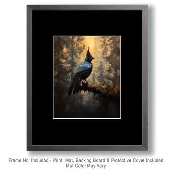 Stellar Jay - Mowbi's Wildlife 8"x10" Art Print Collection
