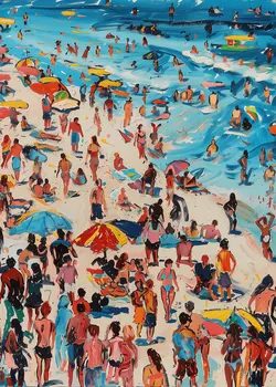 Tropical Beach Vacation 5"x7" Art Print