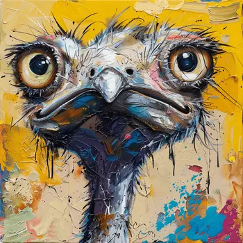 Unnatural Nature Chicken 8"x8" Art Print