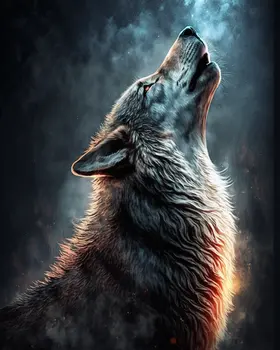 Howling Wolf - Mowbi's Wildlife 8"x10" Art Print Collection