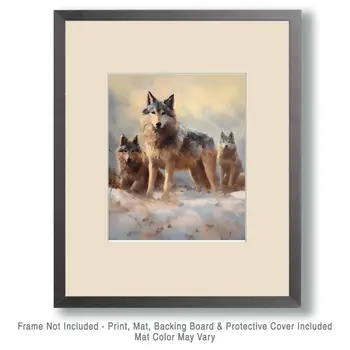 Wolf Pack - Mowbi's Wildlife  8"x10" Art Print Collection
