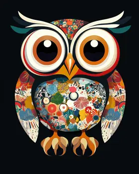 Abstract Owl #2 - Abstract Art - Nature Wildlife Wall Art – 8″x10″ Artwork – 11″x14″ Matte