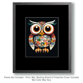 Abstract Owl #2 - Abstract Art - Nature Wildlife Wall Art – 8″x10″ Artwork – 11″x14″ Matte