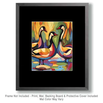 Abstract Canadian Geese #2 - Abstract Art - Nature Wildlife Wall Art – 8″x10″ Artwork – 11″x14″ Matte