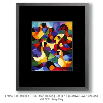 Abstract Canadian Geese #3 - Abstract Art - Nature Wildlife Wall Art – 8″x10″ Artwork – 11″x14″ Matte