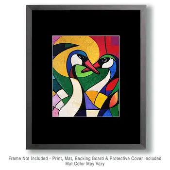 Abstract Canadian Geese #4 - Abstract Art - Nature Wildlife Wall Art – 8″x10″ Artwork – 11″x14″ Matte