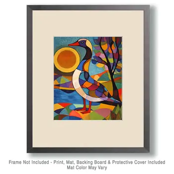Abstract Duck - Abstract Art - Nature Wildlife Wall Art – 8″x10″ Artwork – 11″x14″ Matte
