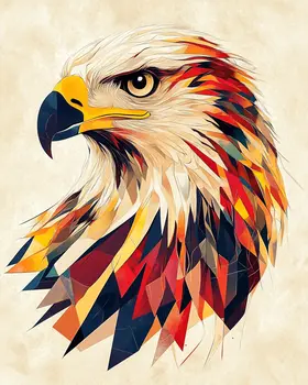 Abstract Bald Eagle #2 - Abstract Art - Nature Wildlife Wall Art – 8″x10″ Artwork – 11″x14″ Matte
