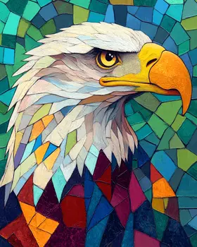 Abstract Bald Eagle #3 - Abstract Art - Nature Wildlife Wall Art – 8″x10″ Artwork – 11″x14″ Matte
