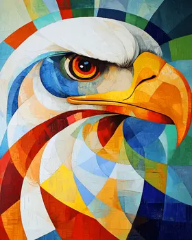 Abstract Bald Eagle #4 - Abstract Art - Nature Wildlife Wall Art – 8″x10″ Artwork – 11″x14″ Matte