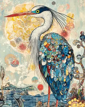 Abstract Blue Heron #1 - Abstract Art - Nature Wildlife Wall Art – 8″x10″ Artwork – 11″x14″ Matte
