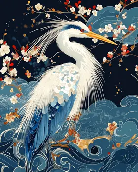 Abstract Blue Heron #2 - Abstract Art - Nature Wildlife Wall Art – 8″x10″ Artwork – 11″x14″ Matte
