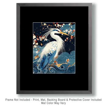 Abstract Blue Heron #2 - Abstract Art - Nature Wildlife Wall Art – 8″x10″ Artwork – 11″x14″ Matte