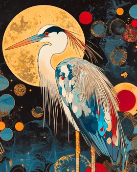 Abstract Blue Heron #4 - Abstract Art - Nature Wildlife Wall Art – 8″x10″ Artwork – 11″x14″ Matte