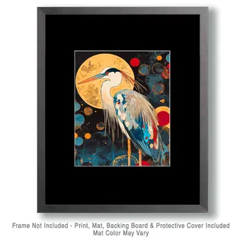 Abstract Blue Heron #4 - Abstract Art - Nature Wildlife Wall Art – 8″x10″ Artwork – 11″x14″ Matte