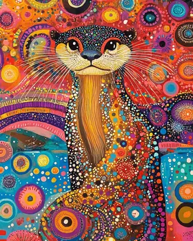 Abstract Otter #2 - Abstract Art - Nature Wildlife Art – 8″x10″ Artwork – 11″x14″ Matte