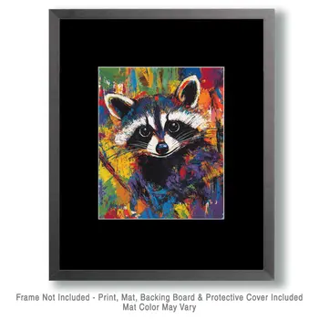 Abstract Raccoon #1 - Abstract Art - Nature Wildlife Wall Art – 8″x10″ Artwork – 11″x14″ Matte