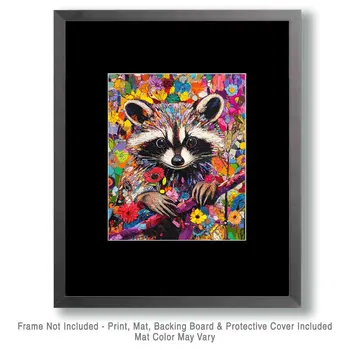 Abstract Raccoon #3 - Abstract Art - Nature Wildlife Wall Art – 8″x10″ Artwork – 11″x14″ Matte