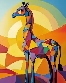 Abstract Giraffe #1 - Abstract Art - Nature Wildlife Wall Art – 8″x10″ Artwork – 11″x14″ Matte