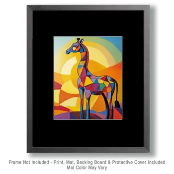 Abstract Giraffe #1 - Abstract Art - Nature Wildlife Wall Art – 8″x10″ Artwork – 11″x14″ Matte