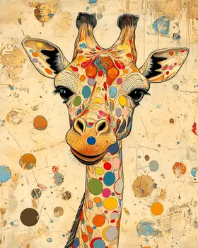 Abstract Giraffe #3 - Abstract Art - Nature Wildlife Wall Art – 8″x10″ Artwork – 11″x14″ Matte