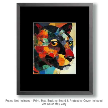 Abstract Panther - Abstract Art - Nature Wildlife Wall Art – 8″x10″ Artwork – 11″x14″ Matte