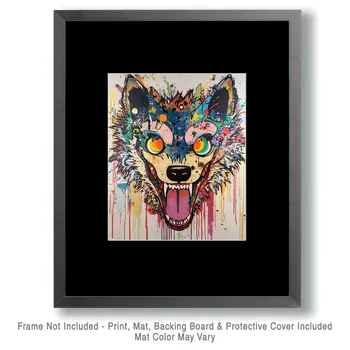 Abstract Wolf - Abstract Art - Nature Wildlife Wall Art – 8″x10″ Artwork – 11″x14″ Matte