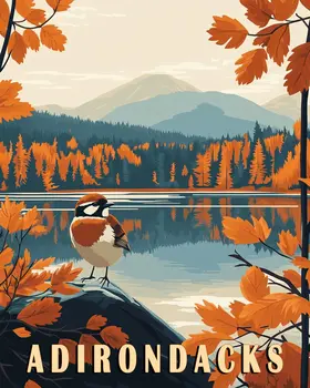 Scenic Lake George - Adirondack State Park Souvenir Home Decor Wall Art Prints – 8″x10″ Artwork – 11″x14″ Matte