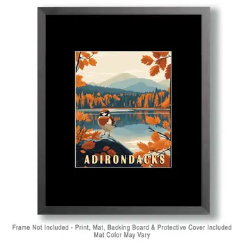 Scenic Lake George - Adirondack State Park Souvenir Home Decor Wall Art Prints – 8″x10″ Artwork – 11″x14″ Matte