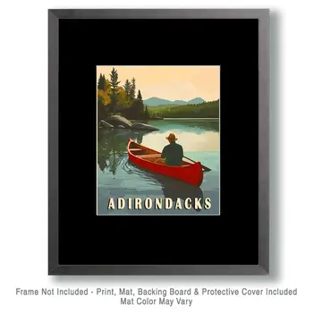 Upper St Regis Lake - Adirondack State Park Souvenir Home Decor Wall Art Prints – 8″x10″ Artwork – 11″x14″ Matte