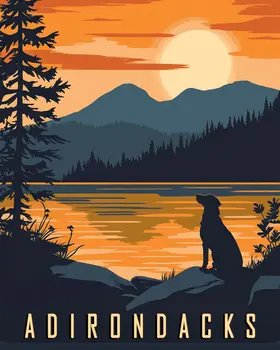Awaiting Companion - Adirondack State Park Souvenir Home Decor Wall Art Prints – 8″x10″ Artwork – 11″x14″ Matte