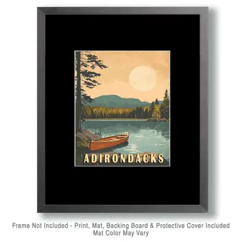 Tupper Lake Morning - Adirondack State Park Souvenir Home Decor Wall Art Prints – 8″x10″ Artwork – 11″x14″ Matte