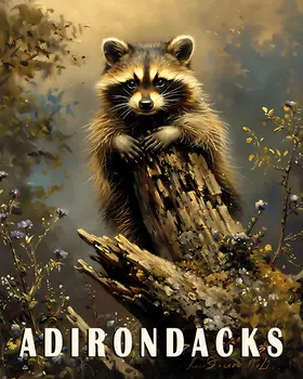 Raccoon Kit - Adirondack State Park Souvenir Home Decor Wall Art Prints – 8″x10″ Artwork – 11″x14″ Matte