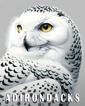 Snowy Owl - Adirondack State Park Souvenir Home Decor Wall Art Prints – 8″x10″ Artwork – 11″x14″ Matte