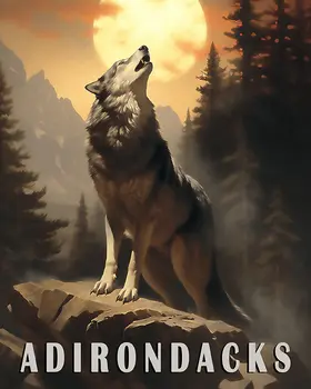 Wolf - Adirondack State Park Souvenir Home Decor Wall Art Prints – 8″x10″ Artwork – 11″x14″ Matte