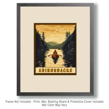 On Lake Tear of the Clouds - Adirondack State Park Souvenir Home Decor Wall Art Prints – 8″x10″ Artwork – 11″x14″ Matte